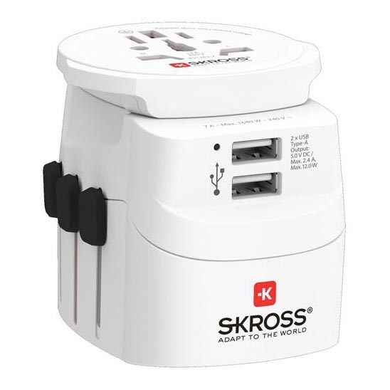 Putni adapter PRO Light USB 2A - World, UK+USA+AUS/CN 2x USB-A 12W