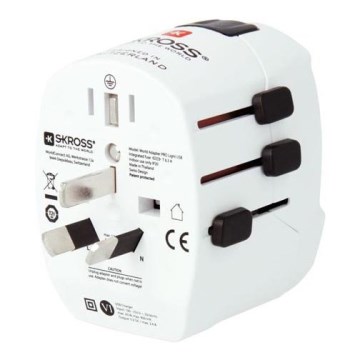 Putni adapter PRO Light USB AC45PD - Svjetski, UK+USA+AUS/CN USB A+C 45W