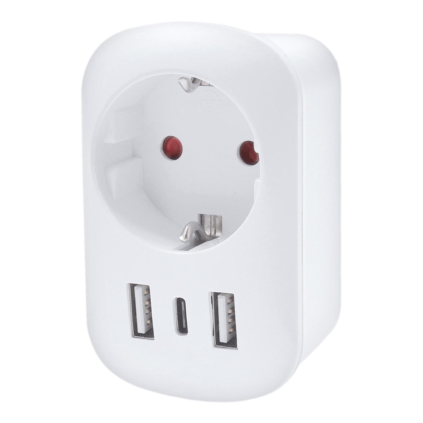 Putni adapter za UK 230 V 2x USB-A + 1x USB-C