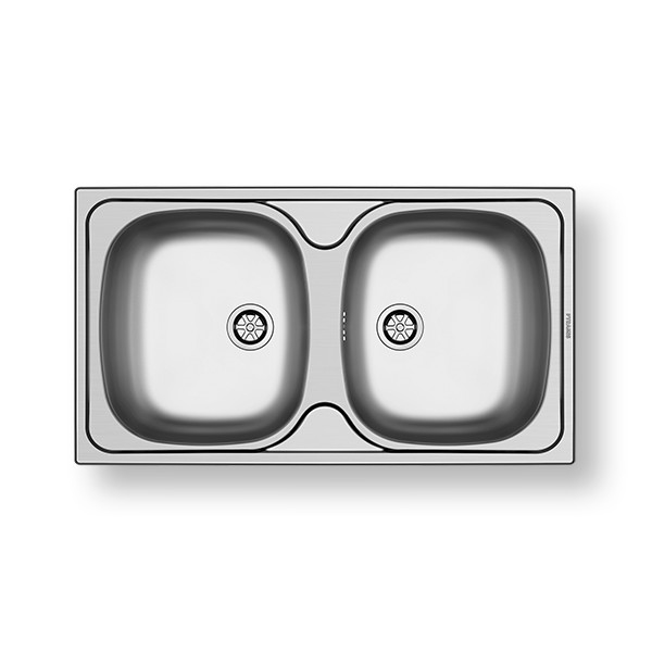 Pyramis 100125101 - Kuhinjska sudopera E78 78x43,5 cm satin