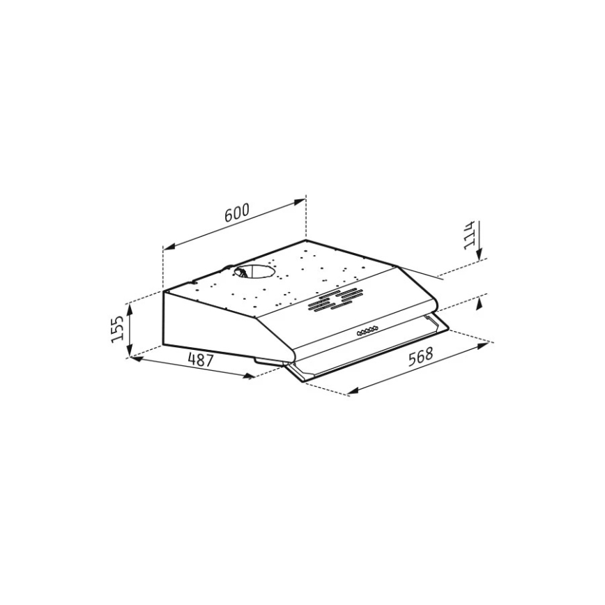 Pyramis 65029502 - Napa s dva motora STANDARD 60 cm nehrđajući