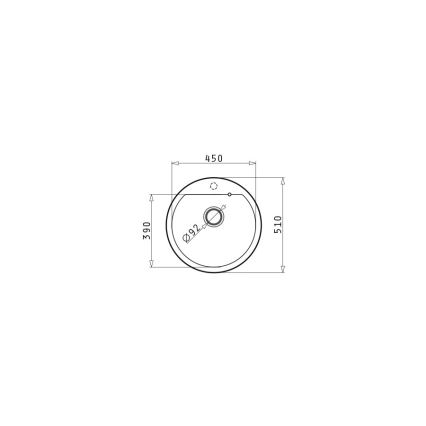Pyramis 70106911 - Kuhinjski sudoper ALAZIA pr. 51 cm granit/crna