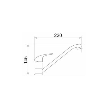 Pyramis 90915301 - Slavina za sudoper ASALIA krom
