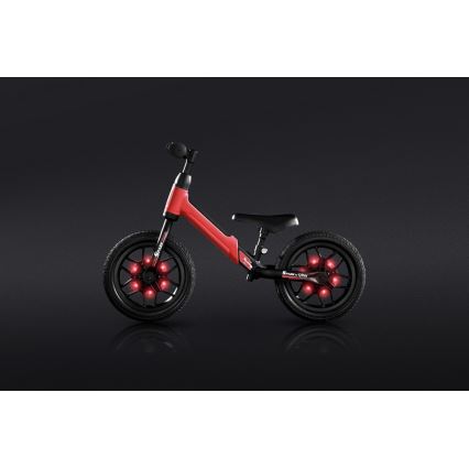 QPlay - Bicikl guralica s LED svjetlima na kotačima SPARK crvena