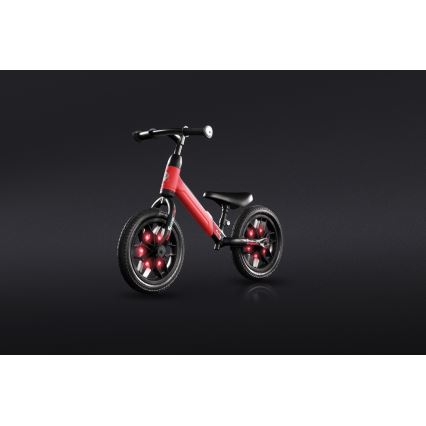 QPlay - Bicikl guralica s LED svjetlima na kotačima SPARK crvena