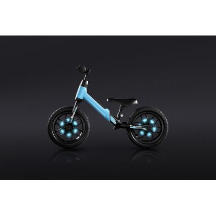QPlay - Bicikl guralica s LED svjetlima na kotačima SPARK plava