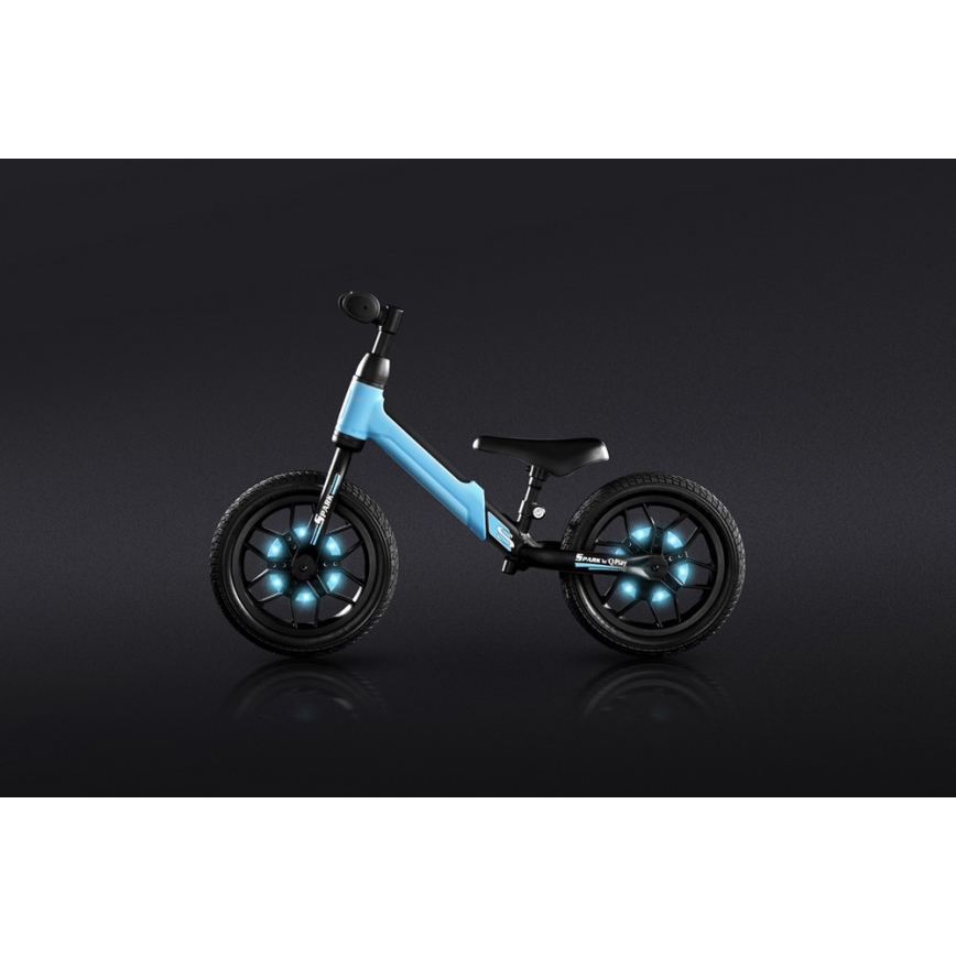 QPlay - Bicikl guralica s LED svjetlima na kotačima SPARK plava