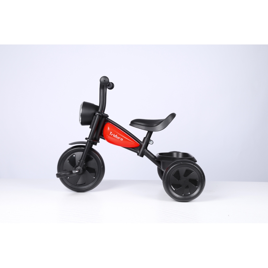 QPlay - Dječji tricikl TRIDURO crna/crvena