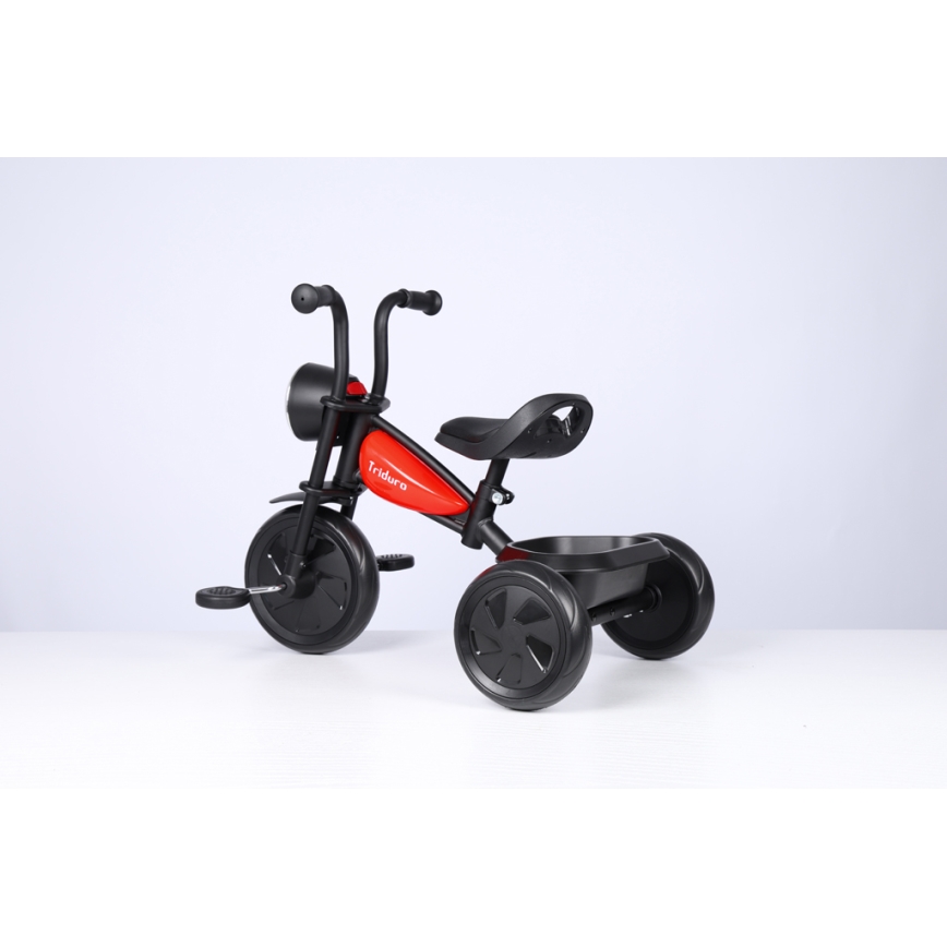 QPlay - Dječji tricikl TRIDURO crna/crvena