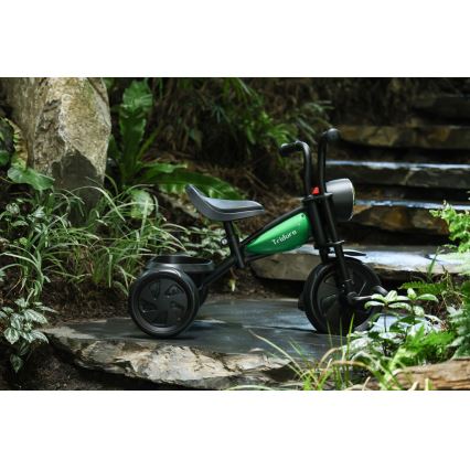 QPlay - Dječji tricikl TRIDURO crno/zeleni