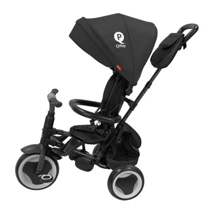 QPlay - Dječja trokolica 3u1 RITO EVA PLUS crna