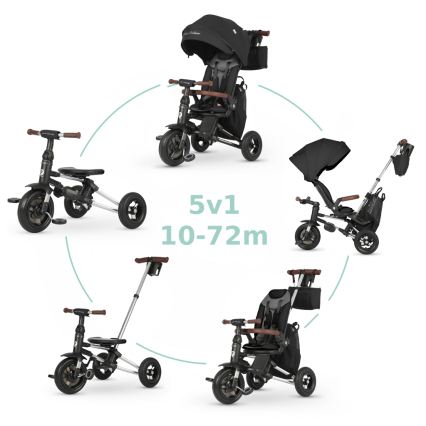 QPlay - Dječja trokolica 5u1 NOVA DELUXE crna