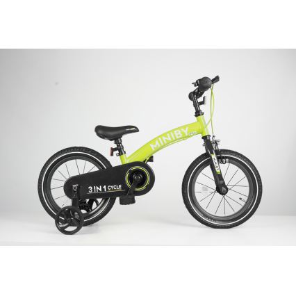 QPlay - Dječji bicikl 14" MINIBY 3u1 zelena