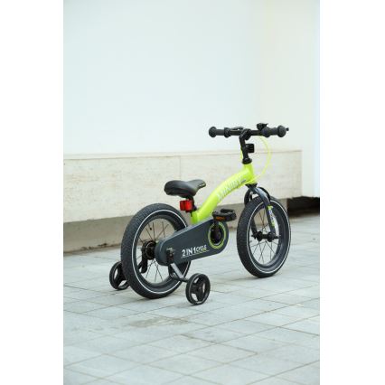 QPlay - Dječji bicikl 14" MINIBY 3u1 zelena