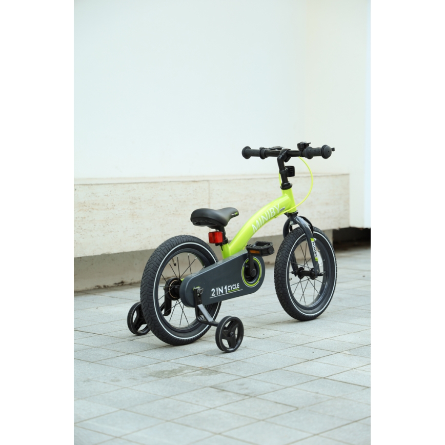 QPlay - Dječji bicikl 14" MINIBY 3u1 zelena