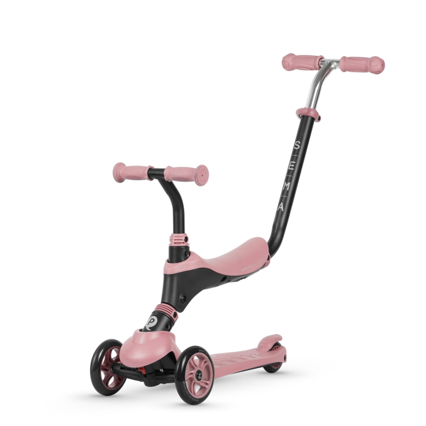 QPlay - Dječji romobil 4u1 SEMA ružičasti