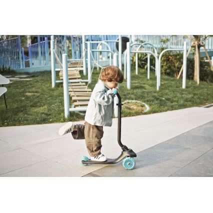 QPlay - Dječji romobil s LED kotačima 5u1 SEMA EVO plavi