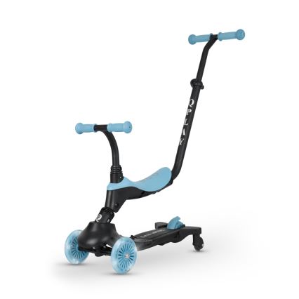 QPlay - Dječji romobil s LED kotačima 5u1 SEMA EVO plavi
