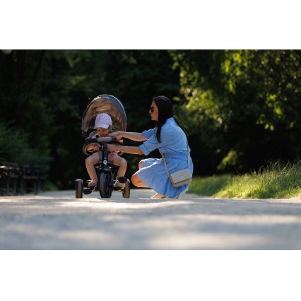 QPlay - Dječji tricikl 3u1 RITO STAR svijetlo siva