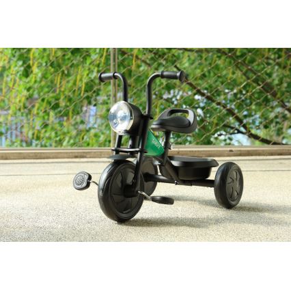 QPlay - Dječji tricikl TRIDURO crna/zelena