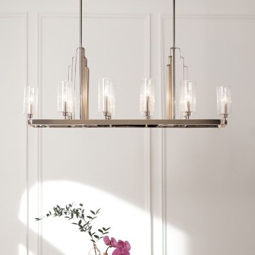 Quintiesse - Luster na stalku KIMROSE 10xE14/40W/230V sjajni krom