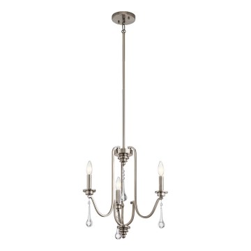 Quintiesse - Luster na štapu KARLEE 3xE14/60W/230V Ø 45,7 cm matirani krom