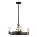 Quintiesse - Luster na štapu SILAS 4xE27/60W/230V promjer 54,9 cm crna/zlatna