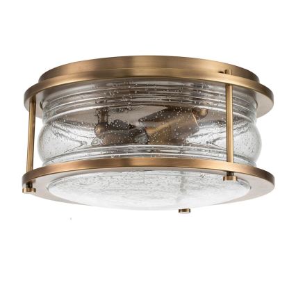 Quintiesse - Kupaonsko stropno svjetlo ASHLAND 2xE27/60W/230V, promjer 30,5 cm, IP44, zlatno