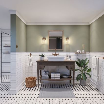 Quintiesse - Vanjska zidna svjetiljka ASHLAND BAY 1xE27/60W/230V IP44 brončana