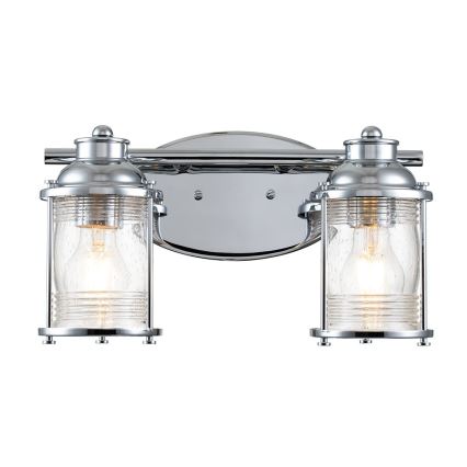 Quintiesse - Vanjska zidna svjetiljka ASHLAND BAY 2xE27/60W/230V IP44 sjajni krom