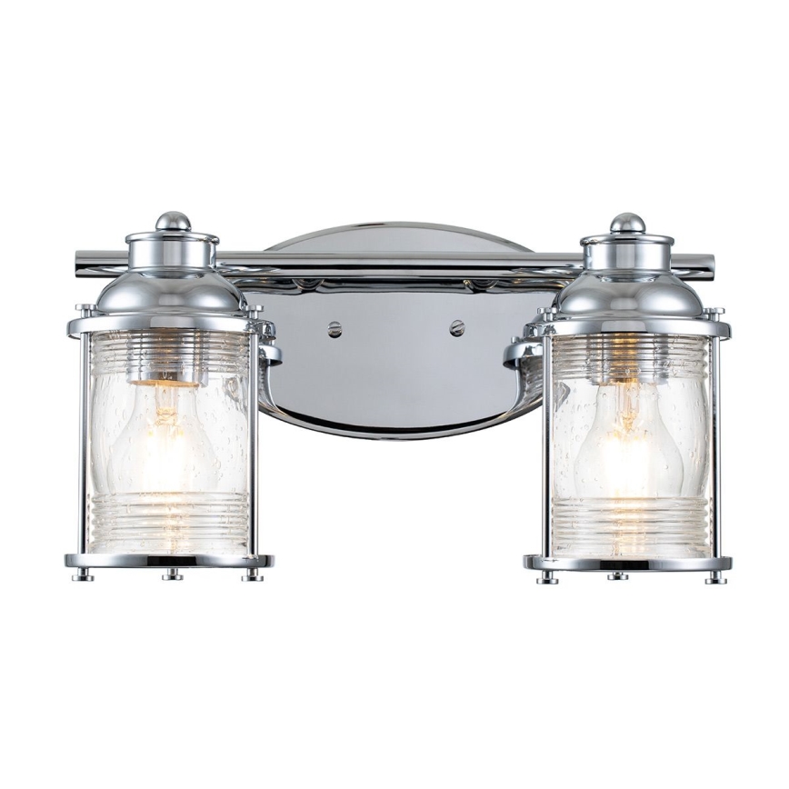 Quintiesse - Vanjska zidna svjetiljka ASHLAND BAY 2xE27/60W/230V IP44 sjajni krom