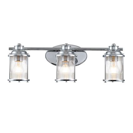 Quintiesse - Vanjsko zidno svjetlo ASHLAND BAY 3xE27/60W/230V IP44 sjajni krom