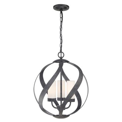 Quintiesse - Vanjska viseća svjetiljka na lancu BLACKSMITH 3xE14/40W/230V Ø 40,7 cm IP44 crna
