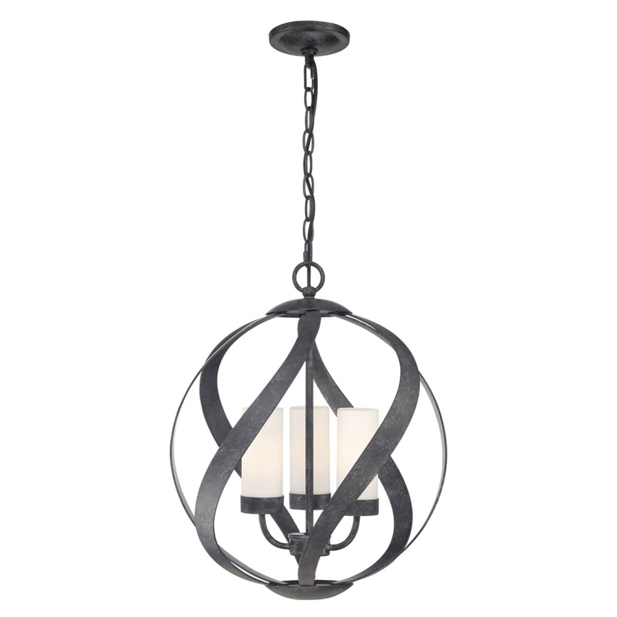 Quintiesse - Vanjska viseća svjetiljka na lancu BLACKSMITH 3xE14/40W/230V Ø 40,7 cm IP44 crna
