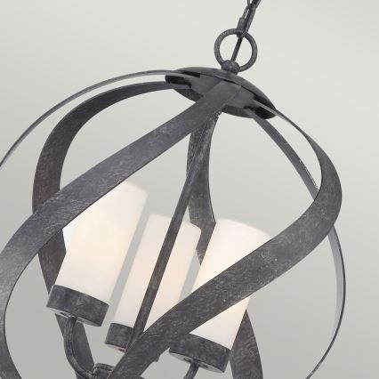 Quintiesse - Vanjska viseća svjetiljka na lancu BLACKSMITH 3xE14/40W/230V Ø 40,7 cm IP44 crna