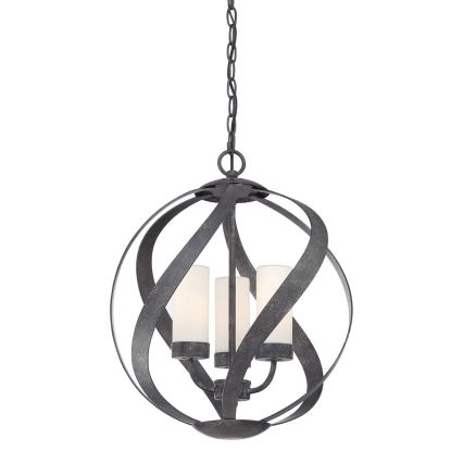 Quintiesse - Vanjska viseća svjetiljka na lancu BLACKSMITH 3xE14/40W/230V Ø 40,7 cm IP44 crna
