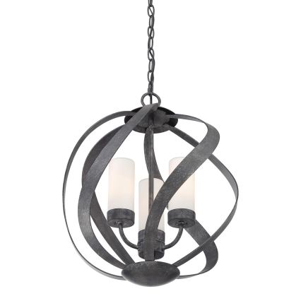 Quintiesse - Vanjska viseća svjetiljka na lancu BLACKSMITH 3xE14/40W/230V Ø 40,7 cm IP44 crna