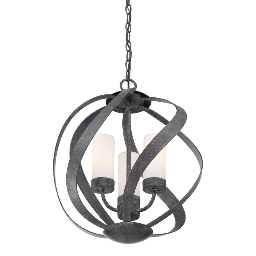 Quintiesse - Vanjska viseća svjetiljka na lancu BLACKSMITH 3xE14/40W/230V Ø 40,7 cm IP44 crna