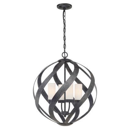 Quintiesse - Vanjski luster na lancu BLACKSMITH 4xE14/40W/230V promjer 50,1 cm IP44 crni