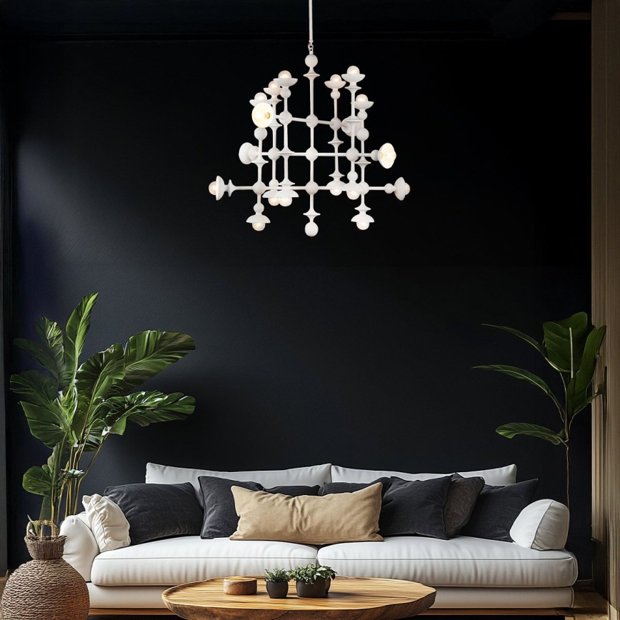 Quintiesse - Luster na štapu CADENCE 18xE14/40W/230V bijela