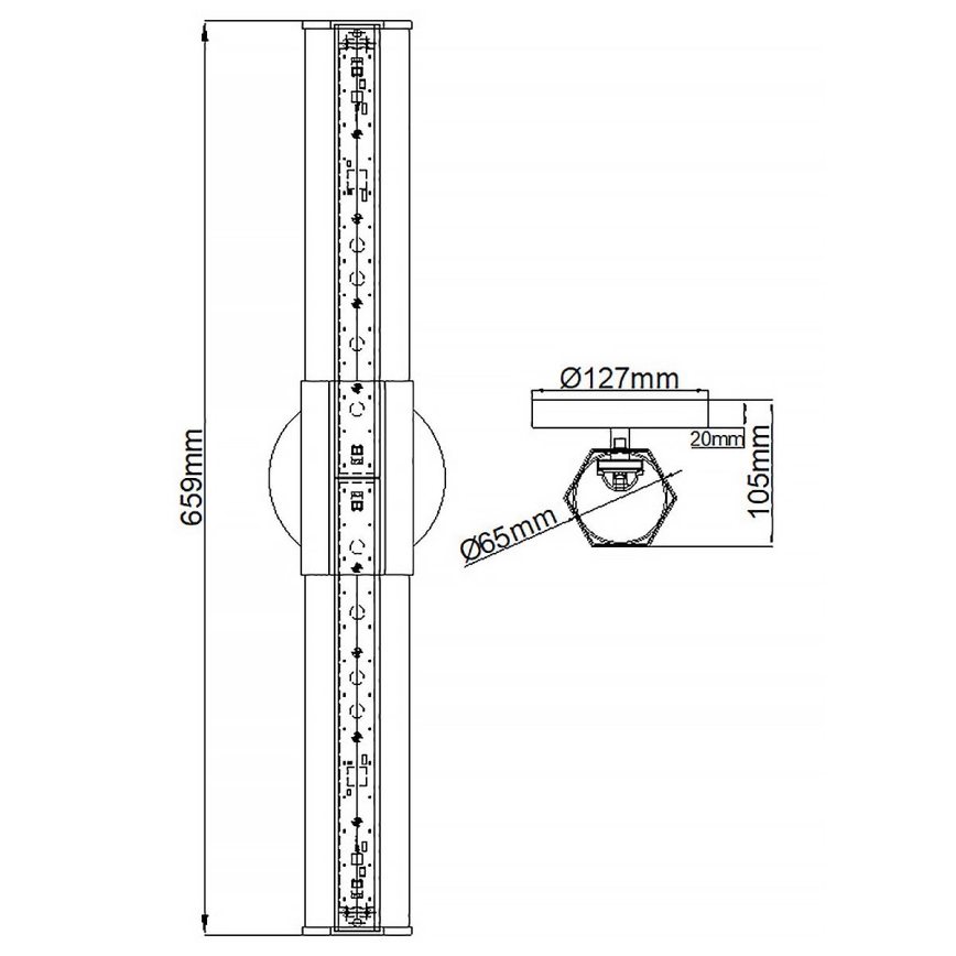 Quintiesse - LED zidno svjetlo za kupaonicu FACET 2xLED/12W/230V IP44 zlatno