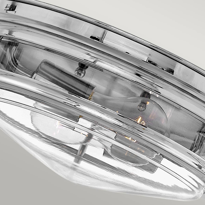 Quintiesse - Vanjsko stropno svjetlo HADRIAN 2xE27/40W/230V Ø 27,8 cm IP44 sjajni krom