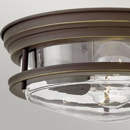 Quintiesse - Vanjsko stropno svjetlo HADRIAN 2xE27/40W/230V Ø 27,8 cm IP44 brončano
