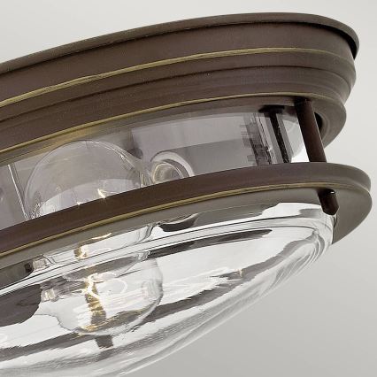 Quintiesse - Vanjsko stropno svjetlo HADRIAN 2xE27/40W/230V Ø 27,8 cm IP44 brončano