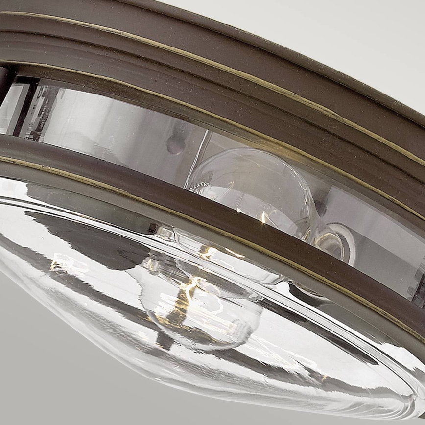 Quintiesse - Vanjsko stropno svjetlo HADRIAN 2xE27/40W/230V Ø 27,8 cm IP44 brončano