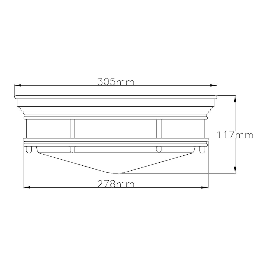 Quintiesse - Vanjsko stropno svjetlo HADRIAN 2xE27/40W/230V Ø 27,8 cm IP44 brončano