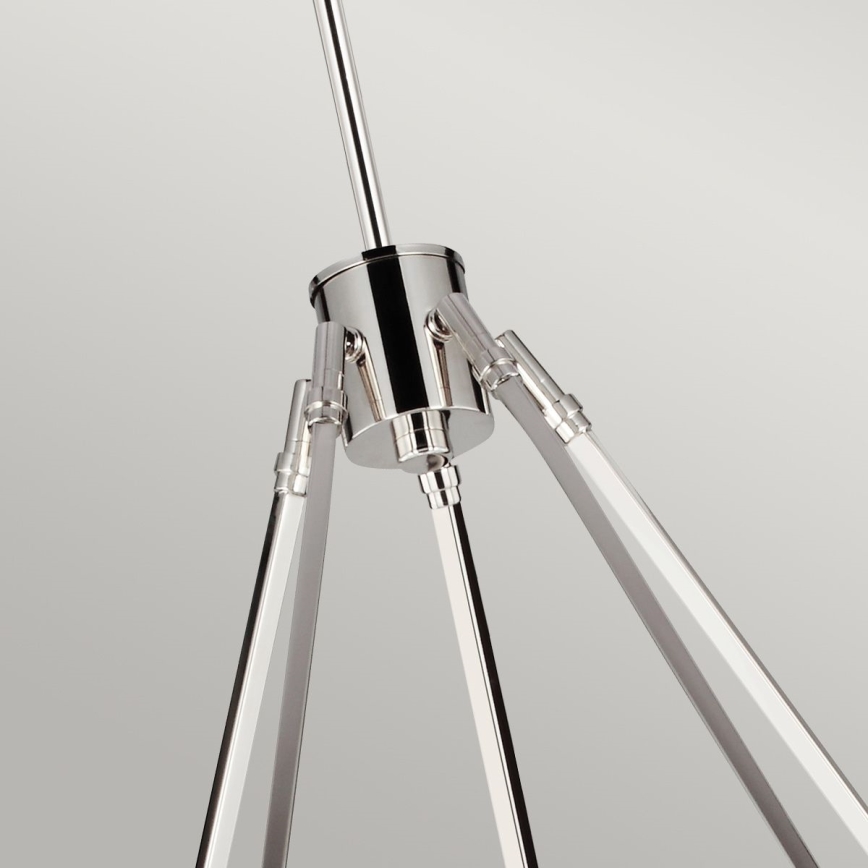 Quintiesse - Luster na šipci HARPER 5xE14/60W/230V Ø 77,5 cm sjajni krom/zadimljeno staklo