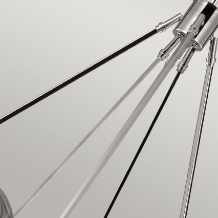 Quintiesse - Luster na stalku HARPER 7xE14/60W/230V Ø 81,3 cm, sjajni krom/dimljeno staklo