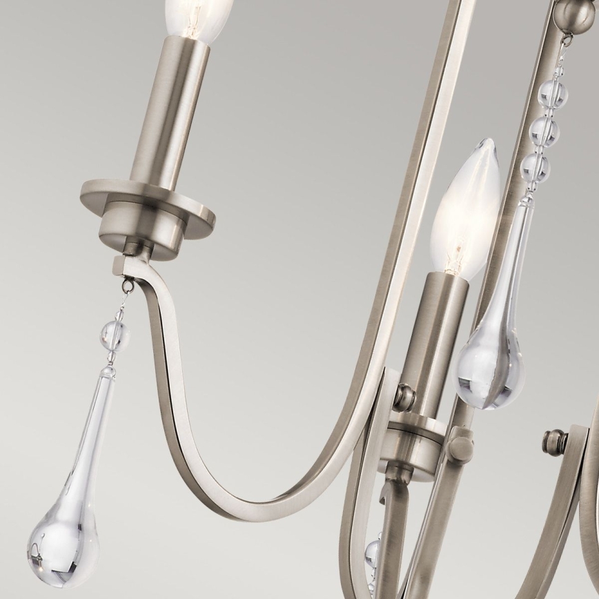 Quintiesse - Luster na štapu KARLEE 3xE14/60W/230V Ø 45,7 cm matirani krom