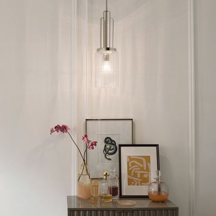 Quintiesse - Luster na šipci KIMROSE 1xE27/60W/230V pr. 17,8 cm, sjajni krom